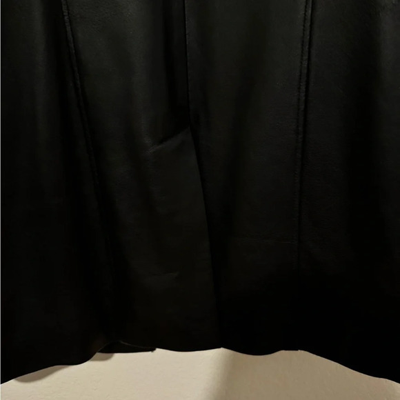 Phase Two Vintage Notch Collar Genuine Leather Long Jacket with back split - Picture 8 of 14